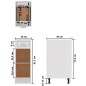 vidaXL Armario inferior cajón cocina madera de ingeniería 30x46x81,5cm vidaXL Armario inferior cajón cocina madera de ingeniería 30x46x81,5cm