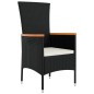 vidaXL Set de comedor de jardín 9 pzas y cojines ratán sintético negro vidaXL Set de comedor de jardín 9 pzas y cojines ratán sintético negro