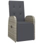 vidaXL Set comedor de jardín 5 piezas con cojines ratán sintético gris vidaXL Set comedor de jardín 5 piezas con cojines ratán sintético gris