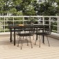 vidaXL Juego de comedor de jardín 5 piezas ratán sintético negro