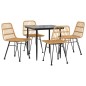 vidaXL Juego de comedor de jardín 5 piezas ratán sintético vidaXL Juego de comedor de jardín 5 piezas ratán sintético