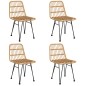 vidaXL Juego de comedor de jardín 5 piezas ratán sintético vidaXL Juego de comedor de jardín 5 piezas ratán sintético