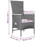 vidaXL Set comedor jardín 9 pzas y cojines ratán sintético gris vidaXL Set comedor jardín 9 pzas y cojines ratán sintético gris