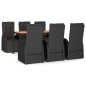 vidaXL Juego comedor jardín 7 pzas madera acacia ratán sintético negro vidaXL Juego comedor jardín 7 pzas madera acacia ratán sintético negro