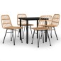 vidaXL Juego de comedor de jardín 5 piezas ratán sintético vidaXL Juego de comedor de jardín 5 piezas ratán sintético
