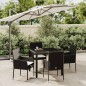 vidaXL Set de muebles jardín 5 pzas con cojines ratán sintético negro vidaXL Set de muebles jardín 5 pzas con cojines ratán sintético negro