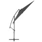 vidaXL Sombrilla voladiza con poste de aluminio 300 cm gris antracita vidaXL Sombrilla voladiza con poste de aluminio 300 cm gris antracita