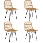 vidaXL Juego de comedor de jardín 5 piezas ratán sintético vidaXL Juego de comedor de jardín 5 piezas ratán sintético
