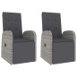 vidaXL Juego muebles jardín 3 pzas madera acacia ratán sintético gris vidaXL Juego muebles jardín 3 pzas madera acacia ratán sintético gris