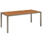 vidaXL Set comedor jardín 9 pzas y cojines ratán sintético gris vidaXL Set comedor jardín 9 pzas y cojines ratán sintético gris