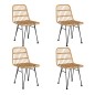 vidaXL Juego de comedor de jardín 5 piezas ratán sintético vidaXL Juego de comedor de jardín 5 piezas ratán sintético