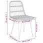 vidaXL Juego de comedor de jardín 5 piezas ratán sintético vidaXL Juego de comedor de jardín 5 piezas ratán sintético