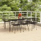 vidaXL Juego de comedor de jardín 7 piezas ratán sintético negro vidaXL Juego de comedor de jardín 7 piezas ratán sintético negro