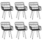 vidaXL Juego de comedor de jardín 7 piezas ratán sintético negro vidaXL Juego de comedor de jardín 7 piezas ratán sintético negro