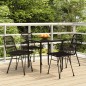 vidaXL Juego de comedor de jardín 5 piezas ratán sintético negro vidaXL Juego de comedor de jardín 5 piezas ratán sintético negro
