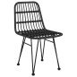 vidaXL Juego de comedor de jardín 5 piezas ratán sintético negro vidaXL Juego de comedor de jardín 5 piezas ratán sintético negro