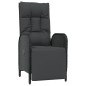 vidaXL Set comedor de jardín 3 pzas con cojines ratán sintético negro vidaXL Set comedor de jardín 3 pzas con cojines ratán sintético negro
