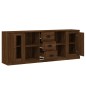 vidaXL Aparadores 3 piezas madera contrachapada marrón roble vidaXL Aparadores 3 piezas madera contrachapada marrón roble