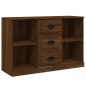 vidaXL Aparadores 3 piezas madera contrachapada marrón roble vidaXL Aparadores 3 piezas madera contrachapada marrón roble