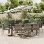 vidaXL Set comedor jardín 9 pzas y cojines ratán sintético negro gris vidaXL Set comedor jardín 9 pzas y cojines ratán sintético negro gris