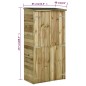 vidaXL Caseta herramientas de jardín madera de pino 85x48x177 cm vidaXL Caseta herramientas de jardín madera de pino 85x48x177 cm