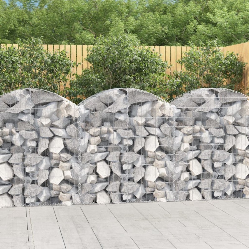 vidaXL Cesta gaviones forma arco hierro galvanizado 100x50x100/120 cm vidaXL Cesta gaviones forma arco hierro galvanizado 100x50x100/120 cm