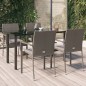 vidaXL Set comedor jardín 5 pzas y cojines ratán sintético negro gris