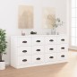 vidaXL Aparadores 2 uds madera contrachapada blanco brillo vidaXL Aparadores 2 uds madera contrachapada blanco brillo