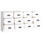 vidaXL Aparadores 2 uds madera contrachapada blanco brillo vidaXL Aparadores 2 uds madera contrachapada blanco brillo
