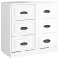 vidaXL Aparadores 2 uds madera contrachapada blanco brillo vidaXL Aparadores 2 uds madera contrachapada blanco brillo