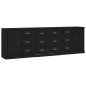 vidaXL Aparadores 3 piezas madera contrachapada negro vidaXL Aparadores 3 piezas madera contrachapada negro