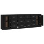 vidaXL Aparadores 3 piezas madera contrachapada negro vidaXL Aparadores 3 piezas madera contrachapada negro
