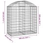 vidaXL Cesta gaviones forma arco hierro galvanizado 100x50x100/120 cm vidaXL Cesta gaviones forma arco hierro galvanizado 100x50x100/120 cm