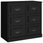 vidaXL Aparadores 3 piezas madera contrachapada negro vidaXL Aparadores 3 piezas madera contrachapada negro