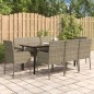vidaXL Set comedor jardín 9 pzas y cojines ratán sintético negro gris vidaXL Set comedor jardín 9 pzas y cojines ratán sintético negro gris