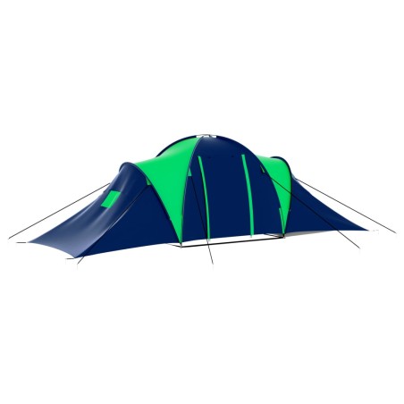 vidaXL Tienda de campaña para 9 personas tela azul y verde