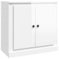 vidaXL Aparadores 3 uds madera contrachapada blanco brillo