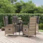 vidaXL Set comedor jardín 5 pzas y cojines ratán sintético negro gris vidaXL Set comedor jardín 5 pzas y cojines ratán sintético negro gris