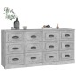 vidaXL Aparadores 2 uds madera contrachapada gris hormigón vidaXL Aparadores 2 uds madera contrachapada gris hormigón