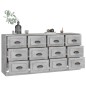 vidaXL Aparadores 2 uds madera contrachapada gris hormigón vidaXL Aparadores 2 uds madera contrachapada gris hormigón