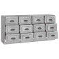 vidaXL Aparadores 2 uds madera contrachapada gris hormigón vidaXL Aparadores 2 uds madera contrachapada gris hormigón