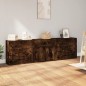 vidaXL Aparadores 3 piezas madera contrachapada roble ahumado vidaXL Aparadores 3 piezas madera contrachapada roble ahumado