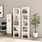 vidaXL Estantería CDs 2 uds contrachapada blanco brillo 21x16x93,5 cm vidaXL Estantería CDs 2 uds contrachapada blanco brillo 21x16x93,5 cm