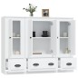 vidaXL Aparadores altos 3 piezas madera contrachapada blanco vidaXL Aparadores altos 3 piezas madera contrachapada blanco
