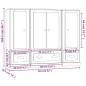 vidaXL Aparadores altos 3 piezas madera contrachapada blanco vidaXL Aparadores altos 3 piezas madera contrachapada blanco