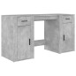 vidaXL Escritorio con armario contrachapada gris hormigón vidaXL Escritorio con armario contrachapada gris hormigón