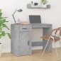 vidaXL Escritorio con armario contrachapada gris hormigón vidaXL Escritorio con armario contrachapada gris hormigón