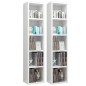 vidaXL Estantería CDs 2 uds contrachapada blanco brillo 21x16x93,5 cm vidaXL Estantería CDs 2 uds contrachapada blanco brillo 21x16x93,5 cm