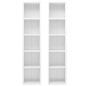 vidaXL Estantería CDs 2 uds contrachapada blanco brillo 21x16x93,5 cm vidaXL Estantería CDs 2 uds contrachapada blanco brillo 21x16x93,5 cm