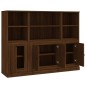 vidaXL Aparador alto 3 piezas madera contrachapada marrón roble vidaXL Aparador alto 3 piezas madera contrachapada marrón roble
